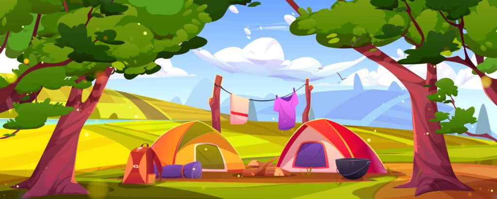 Yuliya Pauliukevich
Vecteezy
Summer camping scene with tents, hills, and forest
7 Best Amazing Family Tents for Camping in 2023